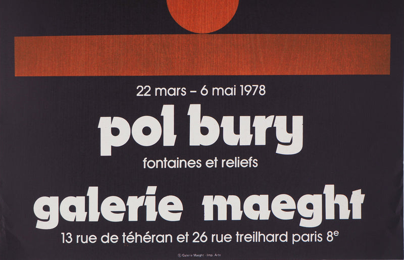 Pol BURY : Assemblage géométrique - Affiche (détail)