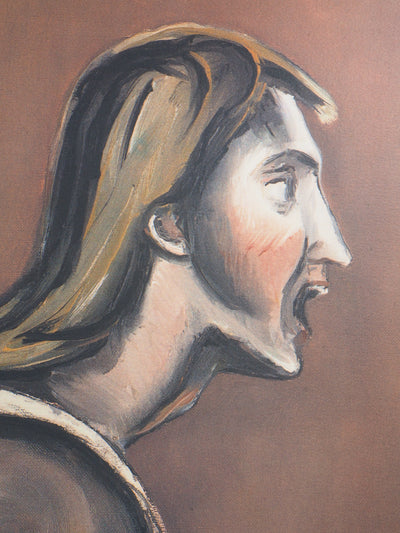 Constantin BYZANTIOS : L'athlète - Lithographie (détail)