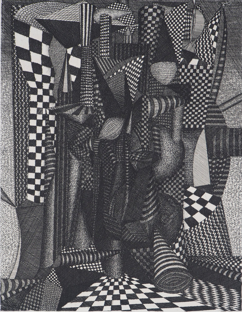 Roland CABOT : Abstraction n°6 - Gravure