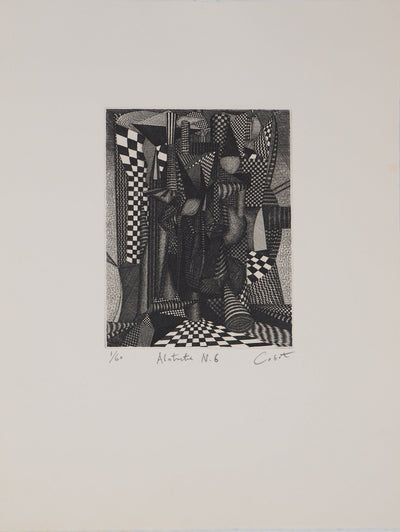 Roland CABOT : Abstraction n°6 - Gravure (détail)