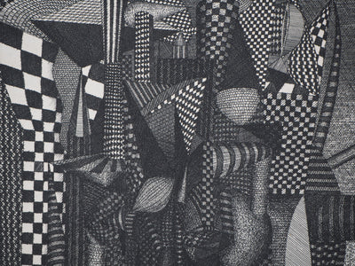 Roland CABOT : Abstraction n°6 - Gravure (détail)