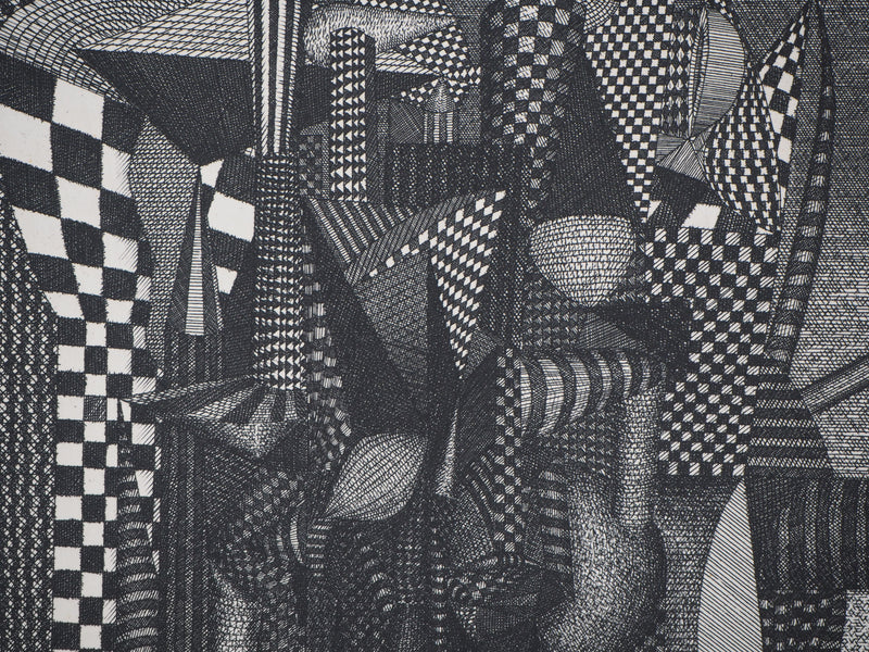 Roland CABOT : Abstraction n°6 - Gravure (détail)