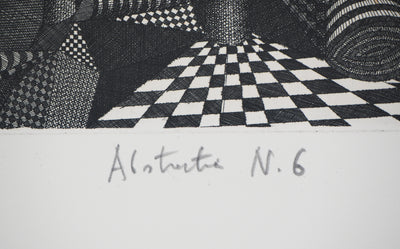 Roland CABOT : Abstraction n°6 - Gravure (détail)