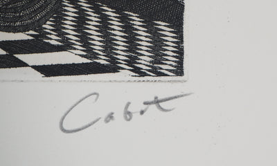 Roland CABOT : Abstraction n°6 - Gravure (détail)
