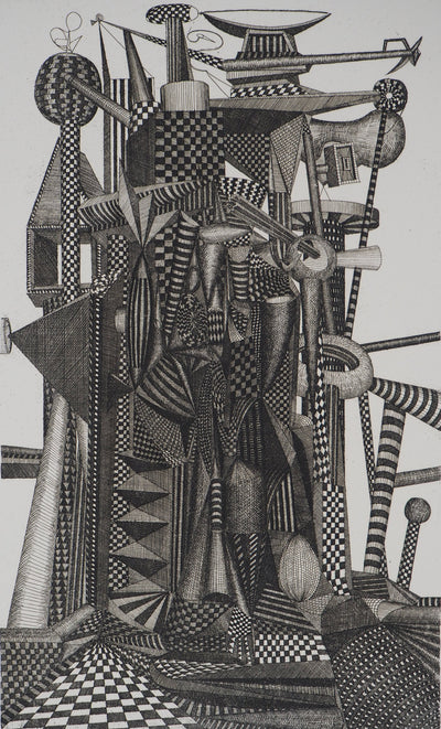 Roland CABOT : Abstraction n°4 - Gravure