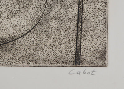 Roland CABOT : Nature morte au colimaçon - Gravure (détail)