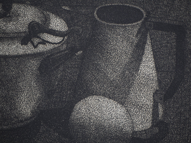 Roland CABOT : Nature morte à la théière - Gravure (détail)