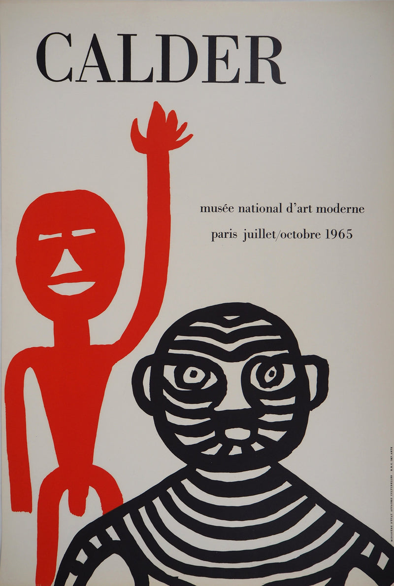 Alexander CALDER : Homme tigre et homme rouge, Affiche originale (vue générale) - Crédit photo : Galerie Art.Paris