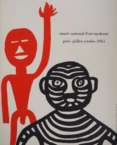 Alexander CALDER : Homme tigre et homme rouge, Affiche originale (photo de détail 2) - Crédit photo : Galerie Art.Paris