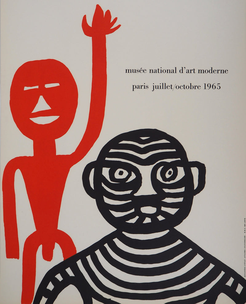 Alexander CALDER : Homme tigre et homme rouge, Affiche originale (photo de détail 2) - Crédit photo : Galerie Art.Paris