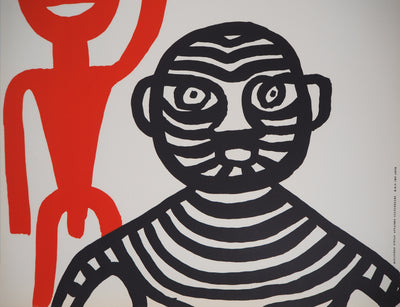 Alexander CALDER : Homme tigre et homme rouge, Affiche originale (photo de détail 3) - Crédit photo : Galerie Art.Paris