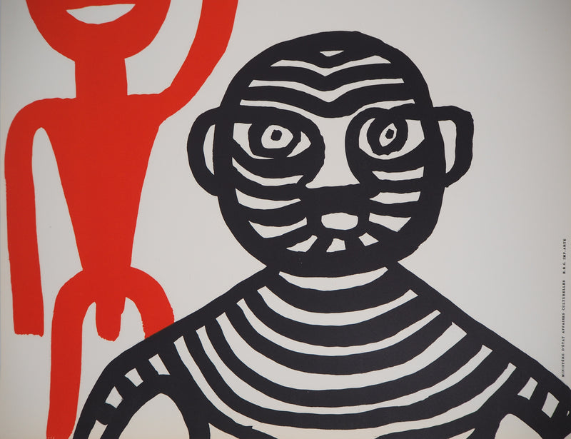 Alexander CALDER : Homme tigre et homme rouge, Affiche originale (photo de détail 3) - Crédit photo : Galerie Art.Paris
