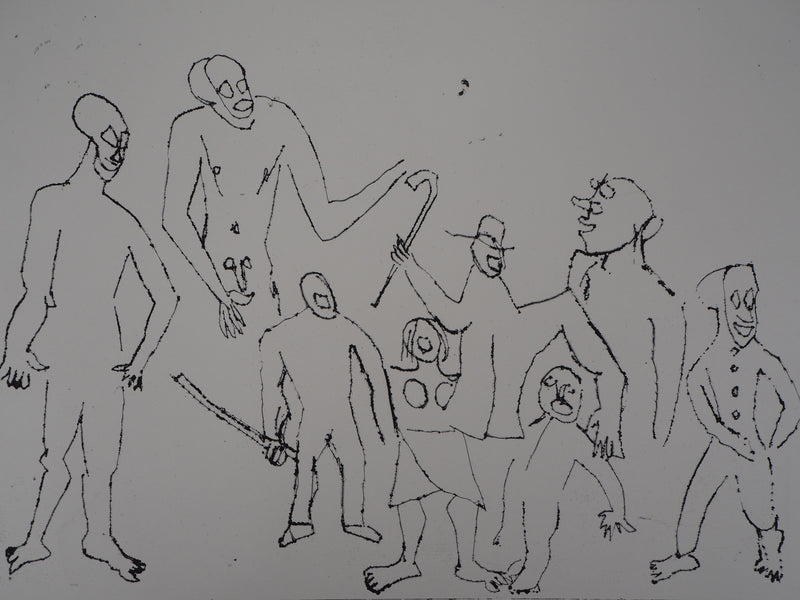 Alexander CALDER : Santa Claus : Groupe joyeux, Gravure originale (photo de détail 4) - Crédit photo : Galerie Art.Paris