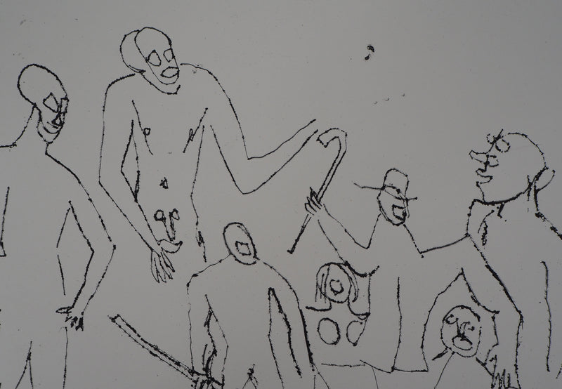 Alexander CALDER : Santa Claus : Groupe joyeux, Gravure originale (photo de détail 5) - Crédit photo : Galerie Art.Paris