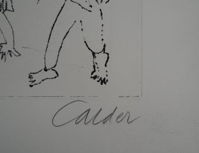 Alexander CALDER : Santa Claus : Groupe joyeux, Gravure originale (photo de détail 2) - Crédit photo : Galerie Art.Paris