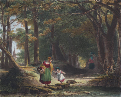 Augustus Wall CALLCOTT : Le retour du marché - Gravure