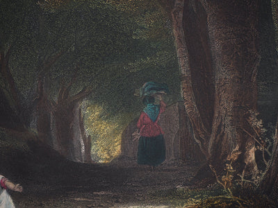Augustus Wall CALLCOTT : Le retour du marché - Gravure (détail)