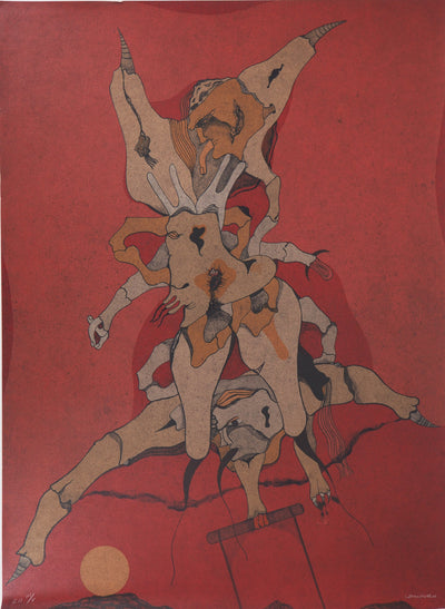 Jorge CAMACHO : Les acrobates, 1974 - Lithographie