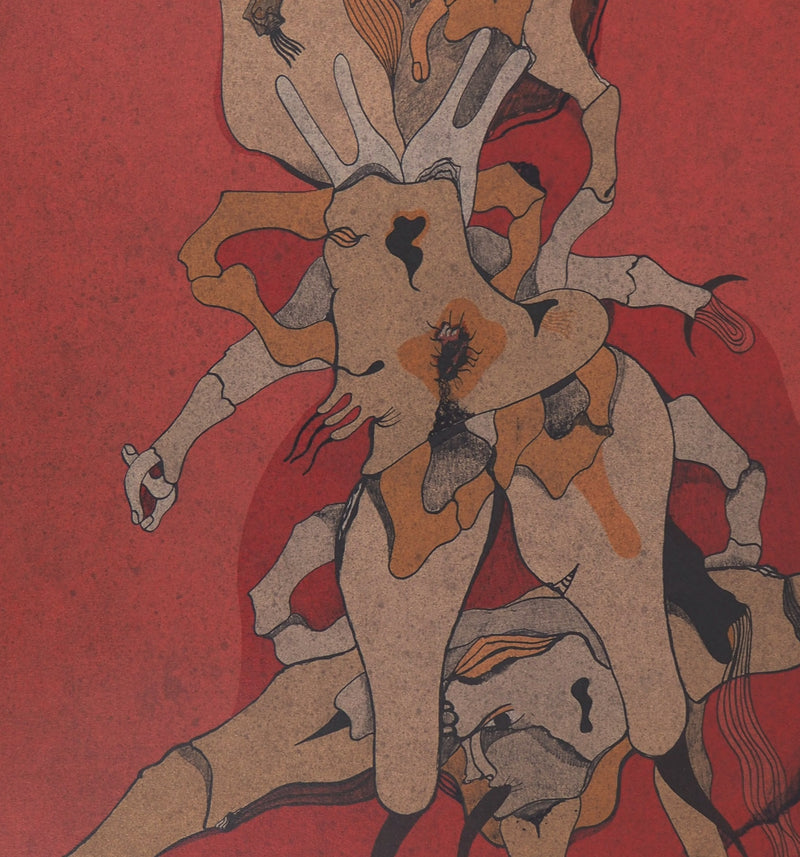 Jorge CAMACHO : Les acrobates, 1974 - Lithographie (détail)
