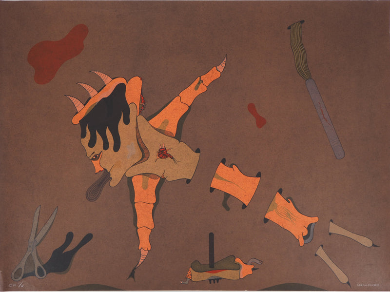 Jorge CAMACHO : Homme volant 1974 - Lithographie