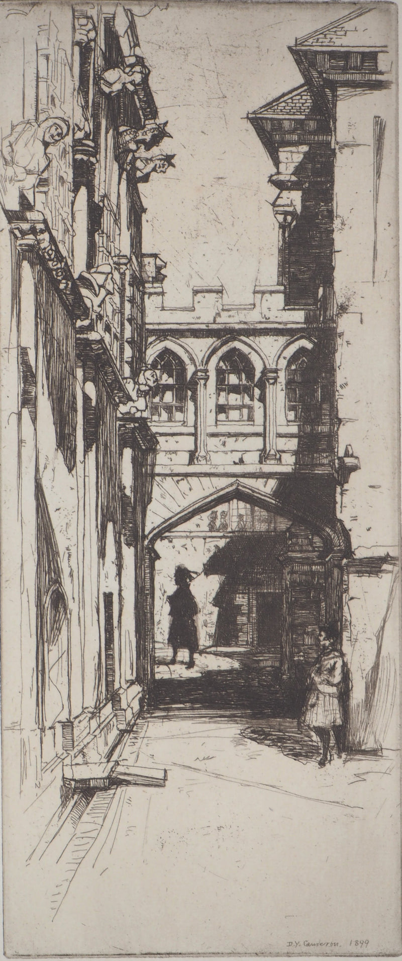 David Young CAMERON : Dans le château de Stirling - Gravure
