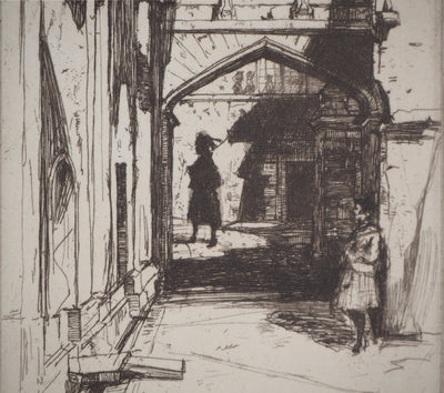David Young CAMERON : Dans le château de Stirling - Gravure (détail)