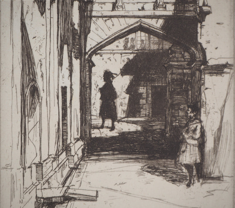 David Young CAMERON : Dans le château de Stirling - Gravure (détail)