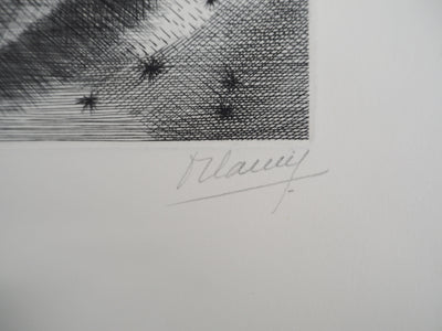 Robert CAMI : L'Oeil de la terre, 1970 - Gravure (détail)