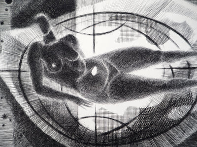 Robert CAMI : L'Oeil de la terre, 1970 - Gravure (détail)