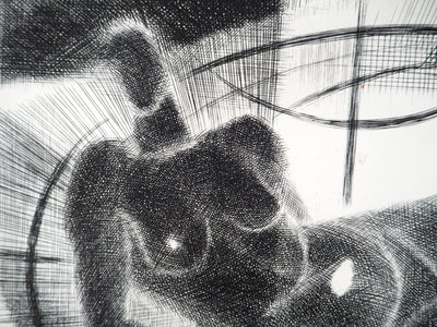 Robert CAMI : L'Oeil de la terre, 1970 - Gravure (détail)
