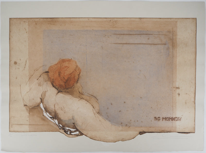 Sylviane CANINI : Immersion, la femme au bain - Gravure