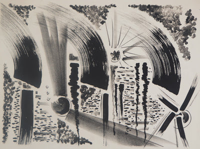 Sylvia CAREWE : Les Arches - Lithographie (détail)