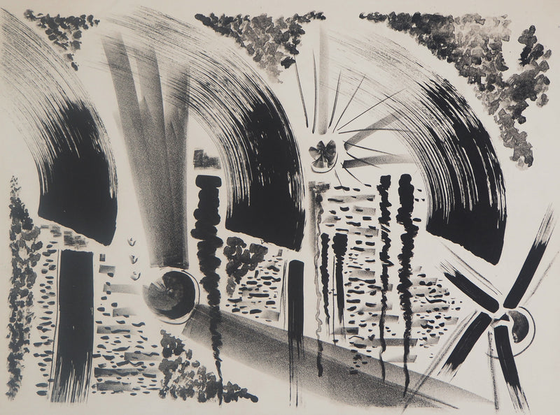 Sylvia CAREWE : Les Arches - Lithographie (détail)