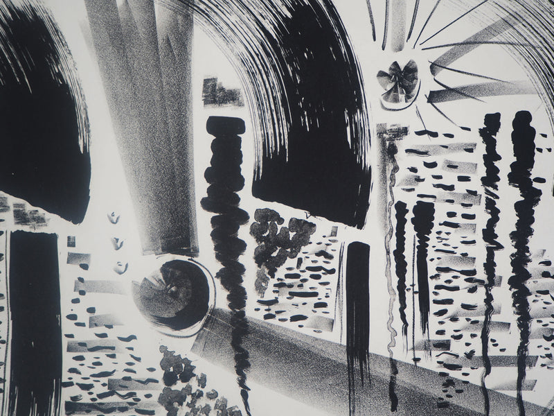 Sylvia CAREWE : Les Arches - Lithographie (détail)