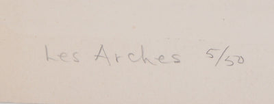 Sylvia CAREWE : Les Arches - Lithographie (détail)