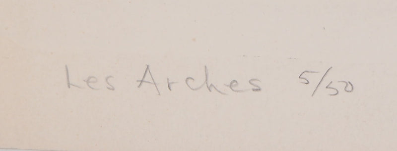 Sylvia CAREWE : Les Arches - Lithographie (détail)