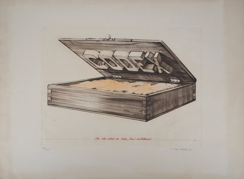 Titus CARMEL : Codex, 1972 - Gravure (détail)