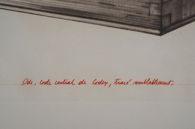 Titus CARMEL : Codex, 1972 - Gravure (détail)