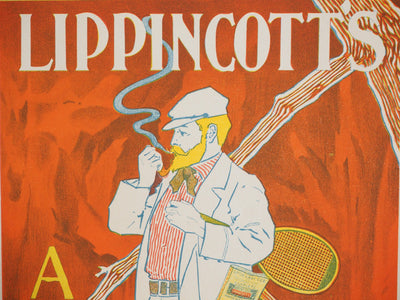 William CARQUEVILLE : Tennisman élégant (Lippincott's Magazine), 1897 - Affiche (détail)
