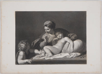 Annibale CARRACCI : Le silence, 1863 - Gravure (détail)