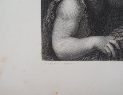 Annibale CARRACCI : Le silence, 1863 - Gravure (détail)
