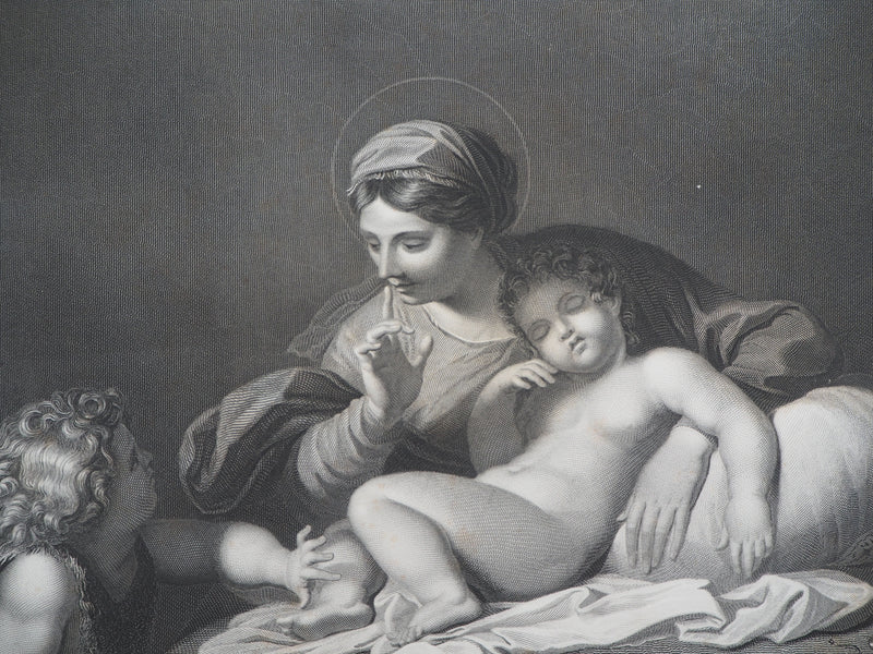 Annibale CARRACCI : Le silence, 1863 - Gravure (détail)