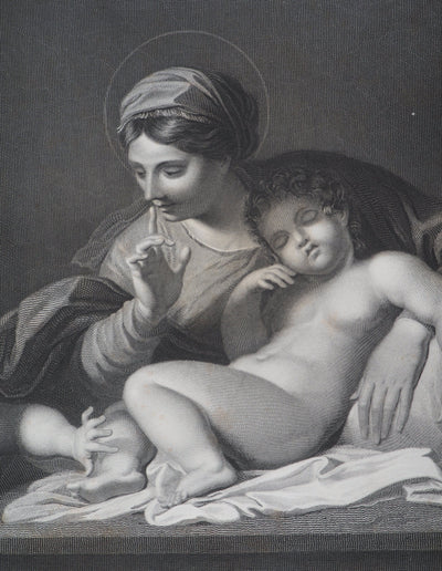 Annibale CARRACCI : Le silence, 1863 - Gravure (détail)