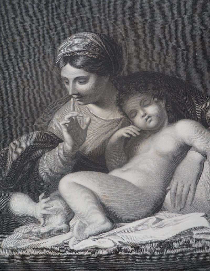 Annibale CARRACCI : Le silence, 1863 - Gravure (détail)