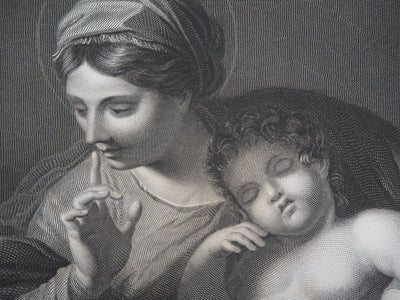 Annibale CARRACCI : Le silence, 1863 - Gravure (détail)
