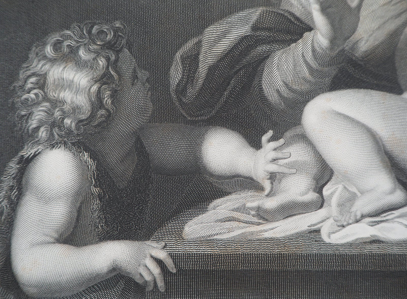 Annibale CARRACCI : Le silence, 1863 - Gravure (détail)