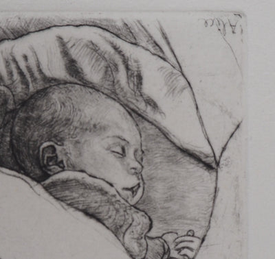 François CAYOL : Alice - Gravure (détail)