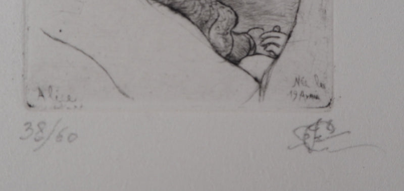 François CAYOL : Alice - Gravure (détail)