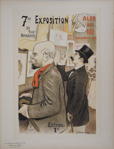 Frédéric-Auguste CAZALS : 7ème Exposition du Salon des Cent, 1895 - Affiche