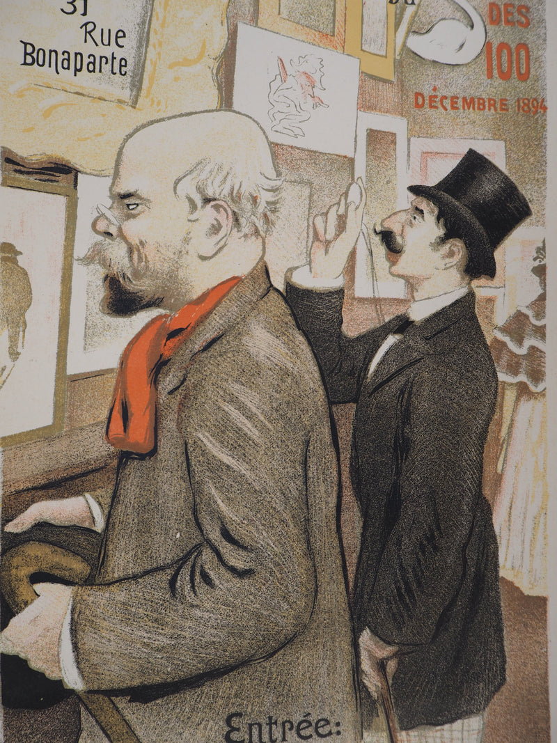 Frédéric-Auguste CAZALS : 7ème Exposition du Salon des Cent, 1895 - Affiche (détail)